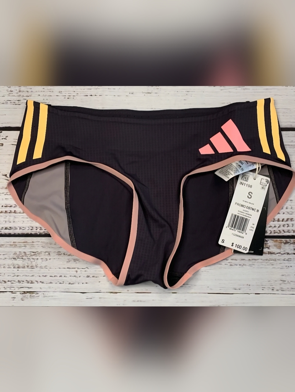 adidas Women's Adizero Promo Running Distance Briefs Purple IN1198 SMALL NEW